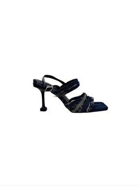 Women’s Dark Blue Strappy High-Heel Sandals